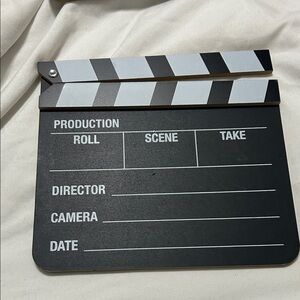 Black and White Clapperboard 7in x 8in small